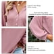 thumbnail image 5 of Camisa de manga larga con cuello en V para mujer, Tops holgados de punto con abertura lateral y botones informales a la moda para Otoño e Invierno, 5 of 6