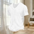 thumbnail image 6 of LWITHSZG Big and Tall Shirts for Men Casual Loose Fit V Neck Waffle Knit Tops Athletic Workout Work Basic Tees Shirt Summer Outfits S-5XL, 6 of 8