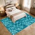 thumbnail image 4 of Area Rugs 5'x7', Teal Green Ocean Waves Carpet Runner Indoor Outdoor Rugs Home Decor Aesthetic, Summer Sea Turquoise Coastal Non Slip Mats Washable Accent Rug for Living Room Bedroom, 4 of 8