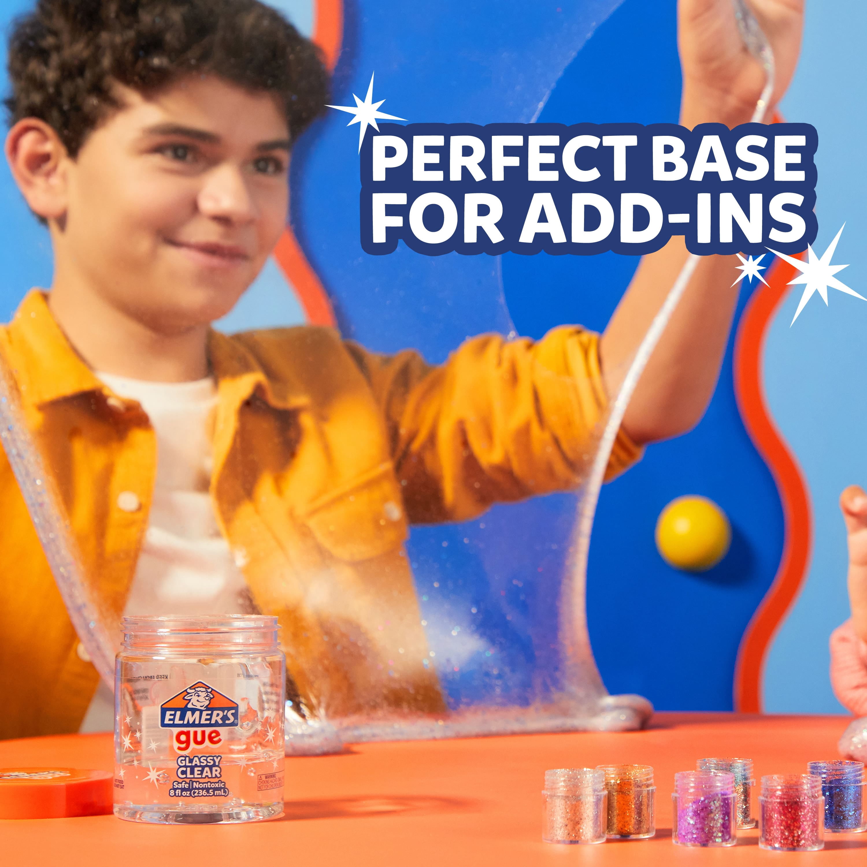 Elmer's Gue Glassy Clear Premade Slime, 6 Pack