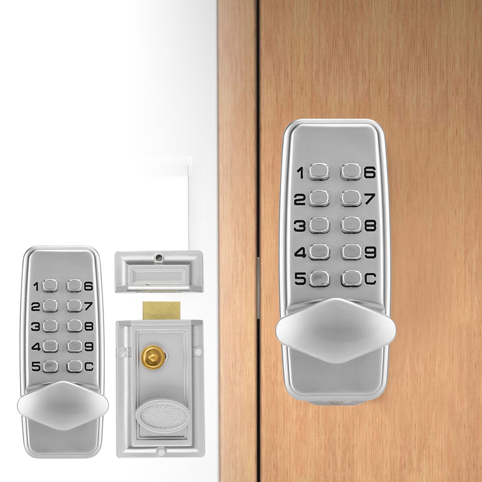 Nieyigj 2-4 Digits Mini Mechanical Keypad Code Lock, Heavy-Duty Weatherproof Cabinet Lock, Keyless Entry Door Password Security Coded Lock for Indoor Outdoor Storage Cabinets, Drawers & Lockers