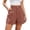 BIJ38-Watermelon Red, variant on VV AVEORS Linen Shorts For Women High Waisted Dressy Casual Summer High Waist Button Comfy Rolled Hem Business Shorts With Pocket Army Green XL