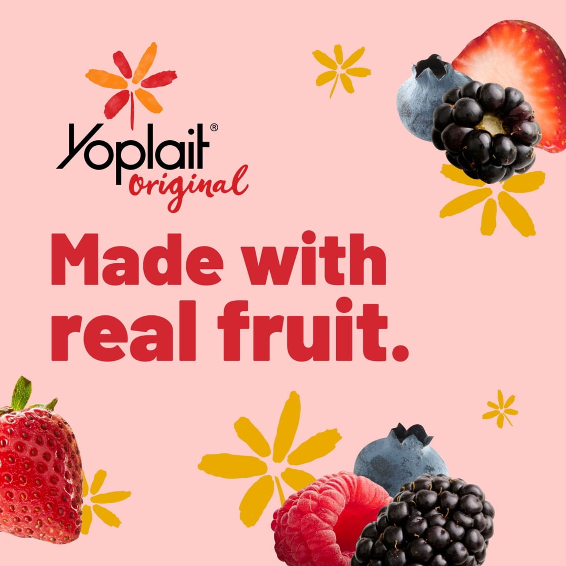 Yoplait Original Low Fat Mixed Berry Yogurt Cup, Made with Real Fruit, 6 oz