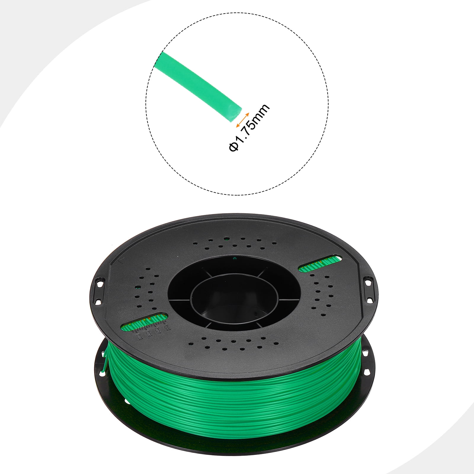 3D Printer Filament 1.75mm PLA Filaments Accuracy +/- 0.05mm Green