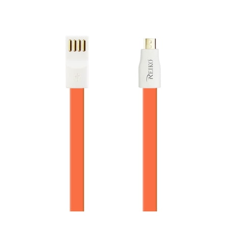 Flat Micro Usb Gold Plated Data Cable 3.9ft With Cable Tie In Orange price history on PriceWatchPro