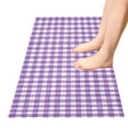 thumbnail image 5 of Dailycode Purple White Gingham Bathroom Rugs Non Slip Absorbent Soft Plush Quick Dry Bath Mat, 39"x20", 5 of 8