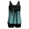 thumbnail image 4 of Xmyrz Womens Bathing Suits Tankinis Two Piece Gradient Floral Printed Tank Plus Size High Waisted Swimwear Young Adult Swimsuits, 4 of 7