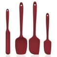 thumbnail image 1 of Silicone Spatula 4-piece Set, High Heat-Resistant Spatulas, Non-Stick Rubber with Cooking/Baking Utensil Set of 4 RED, 1 of 8