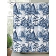 thumbnail image 2 of Shower Curtain Blue Garden Landscape Bathroom Curtains with Hooks, Waterproof Fabric Chinese Style Bath Shower Curtains Set for Bathroom Bathtubs Decor 72x72 Inch, 2 of 8
