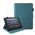 thumbnail image 3 of for Kindle Fire HD 10 (2021/2023 Release, 11th/13th Generation) Case, Rhombus Pattern Multiple Viewing Angles Stand Slim Folio Cover (Green), 3 of 6