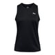 thumbnail image 2 of Camiseta sin mangas Under Armour Tech para mujer, color negro/blanco, talla S, 2 of 3