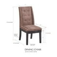 thumbnail image 4 of Room Designs Set of 2 Dining Chairs Grey / Black Contemporary Square, 4 of 4