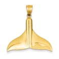 thumbnail image 1 of 14k Yellow Gold Whale Tail Pendant Charm, 1 of 2