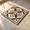 12x12 Inch-Geometric Brown Black Beige, variant on 12x12 Inch Black and White Petal Vinyl Floor Tiles Peel Stick DIY Home Decor