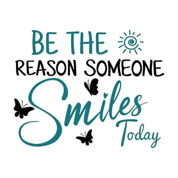 Inspirational Quotes Wall Stickers Be The Reason Someone Smiles Today Vinyl Lettering Decals Vinyl Wall Art Decal Positive for Bedroom Living Room