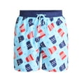 thumbnail image 4 of Way to Celebrate Men's & Big Men's Americana Swim Trunks, Sizes S-3XL, 4 of 5