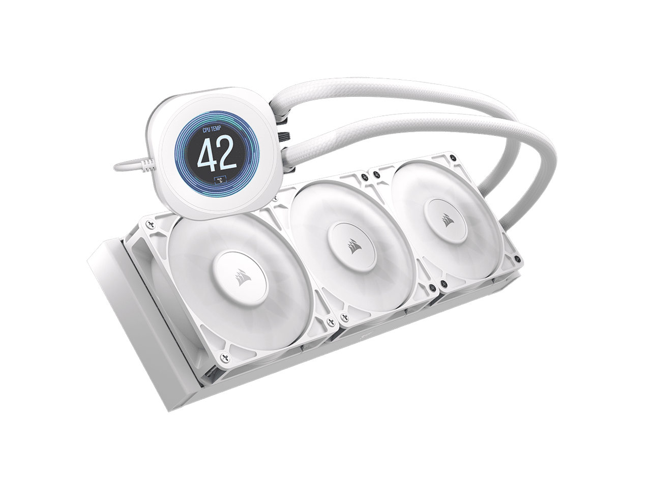 CORSAIR NAUTILUS 360 RS LCD Liquid CPU Cooler – 2.1" IPS LCD Screen  – RS120 Fans – 360mm Radiator – Fits Intel® LGA 1851/1700, AMD®  AM5/AM4 – Simple Daisy-Chain Connections