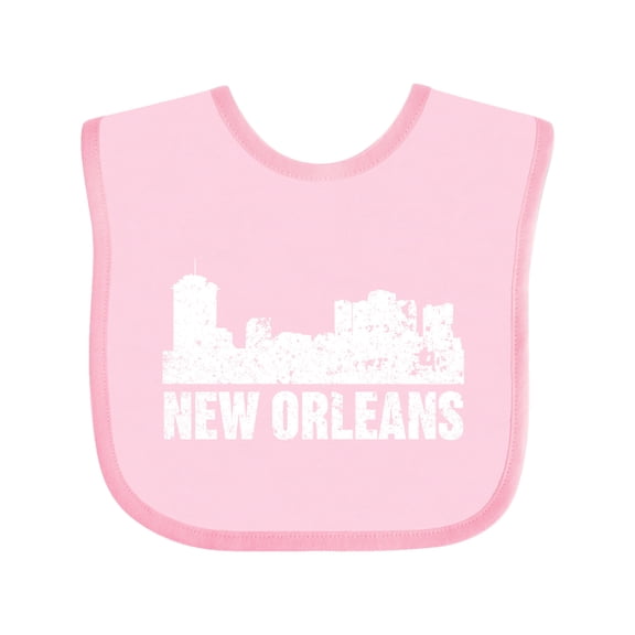 Inktastic New Orleans Skyline Grunge Boys or Girls Baby Bib