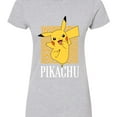 thumbnail image 3 of Pokémon - Pikachu Abstract Background - Juniors Fitted Graphic T-Shirt, 3 of 5