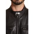 thumbnail image 3 of EXcelled  Men's Big and Tall Leather Racer Jacket, 3 of 5