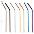 thumbnail image 2 of Ame 1PC Reusable Drinking Straw 304 Stainless Steel Color Straight Straw Bend Coffee Milk Tea Straw for Home, Milk Tea Shop and Coffee Shop, 2 of 3