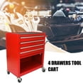 thumbnail image 3 of 4 Drawers Multifunctional Tool Cart with Wheel Steel Tool Chest Storage Cabinet, 3 of 7