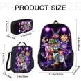 thumbnail image 2 of Five Nights at Freddy's 17Inch Cartoon Backpack 3PC Backpack Set Novelty Laptop With Lunch Box Pencil Bag Game Fans Gifts for Travel Sport, Style2, 2 of 7