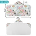 thumbnail image 4 of Yayeee Kids Hooded Towel with Hand Pockets Beach Soft Absorbent Bath Wrap 50 x 23.5 inch, Colorful Flowers Blossoms, 4 of 5