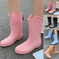thumbnail image 1 of Womens Rain Boots Waterproof Kitchen Rubber Soft Bottom Middle Tube Rain Boots Womens Rubber Boots Black 37, 1 of 8