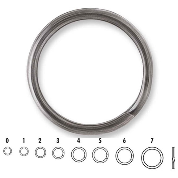 VMC SR Split Ring Size 4 27 lb Test Pack of 8, SR#4