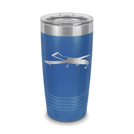 

RQ-7 Shadow Tumbler 20 oz - Laser Engraved w/ Clear Lid - Polar Camel - Stainless Steel - Vacuum Insulated - Double Walled - Travel Mug - flying drone uav