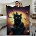 thumbnail image 4 of Manta Estampada De 70 X 100 Cm Noche De Halloween Manta De Franela De Halloween Manta Cálida De Otoño Manta Cálida Familiar De Halloween, 4 of 7