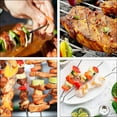 thumbnail image 3 of 20pcs Brochetas de acero inoxidable Bargadrones Bargadoras de carne Cocina Barbacovia Barbeyas Barbacoa reutilizable palitos, 3 of 7