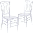 thumbnail image 2 of Flash Furniture 2 Pack Flash Elegance Crystal Ice Stacking Chair with Designer Back - Event Chair - UV Resistant, 2 of 14
