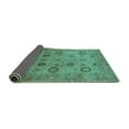 thumbnail image 2 of Ahgly Company Indoor Square Oriental Turquoise Blue Traditional Area Rugs, 3' Square, 2 of 4