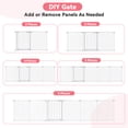 thumbnail image 7 of Pet Gate, Dog Playpen 6Panels 149" Pet Gate Extra Wide 30" Tall House Doorways Fireplace, White, 7 of 7
