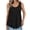 Black, variant on Textured Wave Pattern Round‑Neck Sleeveless Tank Top Soft Stretch Breathable Lightweight Fabric Relaxed Fit Casual Summer Layering Top Ideal For Beach Brunch Travel, Tank Top Hot Pink S