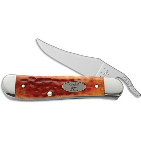 Jigged Bone Pocket - Case Pocket Worn 23002 Whiskey Bone Handle CV Standard Jig RussLock 61953L CV