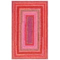 thumbnail image 2 of SAFAVIEH Braided Bojan Geometric Reversible Area Rug, Red/Orange, 4' x 6', 2 of 11