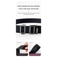 thumbnail image 6 of Jessboyy Men's Canvas Woven Belt No Hole Automatic Buckle Ratchet Belts Work Casual Outdoor Hiking Adjustable Web Belt Black,Free Size, 6 of 7