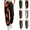thumbnail image 5 of CAUYDY Halloween Sweatpants for Women Barrel High Waisted Cinch Bottom Sporty Active Joggers Pants Baggy Bottoms with Pocket(White,XL), 5 of 7