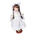 thumbnail image 2 of Muñeca de porcelana, adorno de mesa, regalo de cumpleaños, 40 cm, linda estatua, centro de mesa. Púrpura, 2 of 9