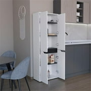 TUHOME Herrin Multistorage Kitchen Pantry Multi-Color Manufactured Wood