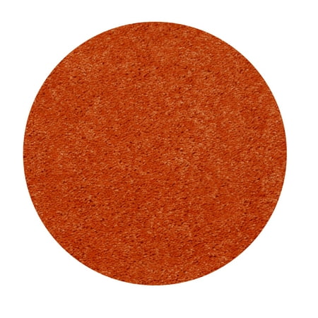Bright House Solid Color Orange 12 Round Area Rug