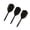 Black, variant on 3 Pcs 2BA Integrated Transparent Dart Shaft and Flights Combo, Standard Shape Anti Break Tear Resistant Durable Dart Wing Leaf (Black, 0.7 oz / 20 g)