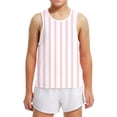 thumbnail image 6 of Spazoro Little and Big Girls Tank Tops Undershirts, Striped Sleeveless Breathable Summer Camisole for Kids Girls Boys Pink Size 12 T, 6 of 6