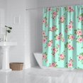 thumbnail image 2 of Pioneer Flower Floral Print Pattern Shower Curtain 84"x72", Bathroom Decorative Shower Curtain Set with 12 Hooks, Waterproof Washable, 2 of 6