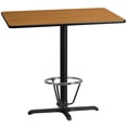 thumbnail image 1 of Emma + Oliver 30"x45" Natural Laminate Bar Table Top-23.5"x29.5" Base/Foot Ring, 1 of 2
