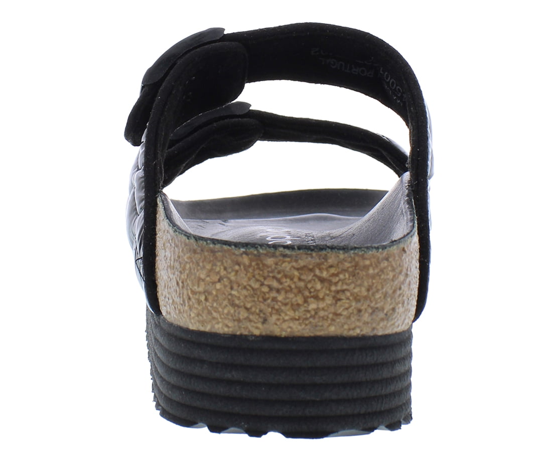 Birkenstock Arizona Pap French Piping Padded Narrow Unisex Shoes Size 4, Color: Black