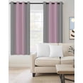 thumbnail image 2 of Pink Ombre Kitchen Curtains Grey Modern Art Farmhouse Cafe Short Curtains for Bathroom Blackout Window Curtain Grommet Small Window Treatment Tier Drapes for Bedroom Living Room 52"x45"x2, 2 of 9